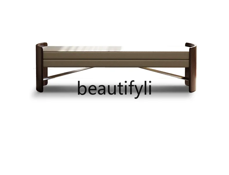 

Medieval soft bag bench cloakroom sofa high-end shoe changing stool solid wood bedside stool