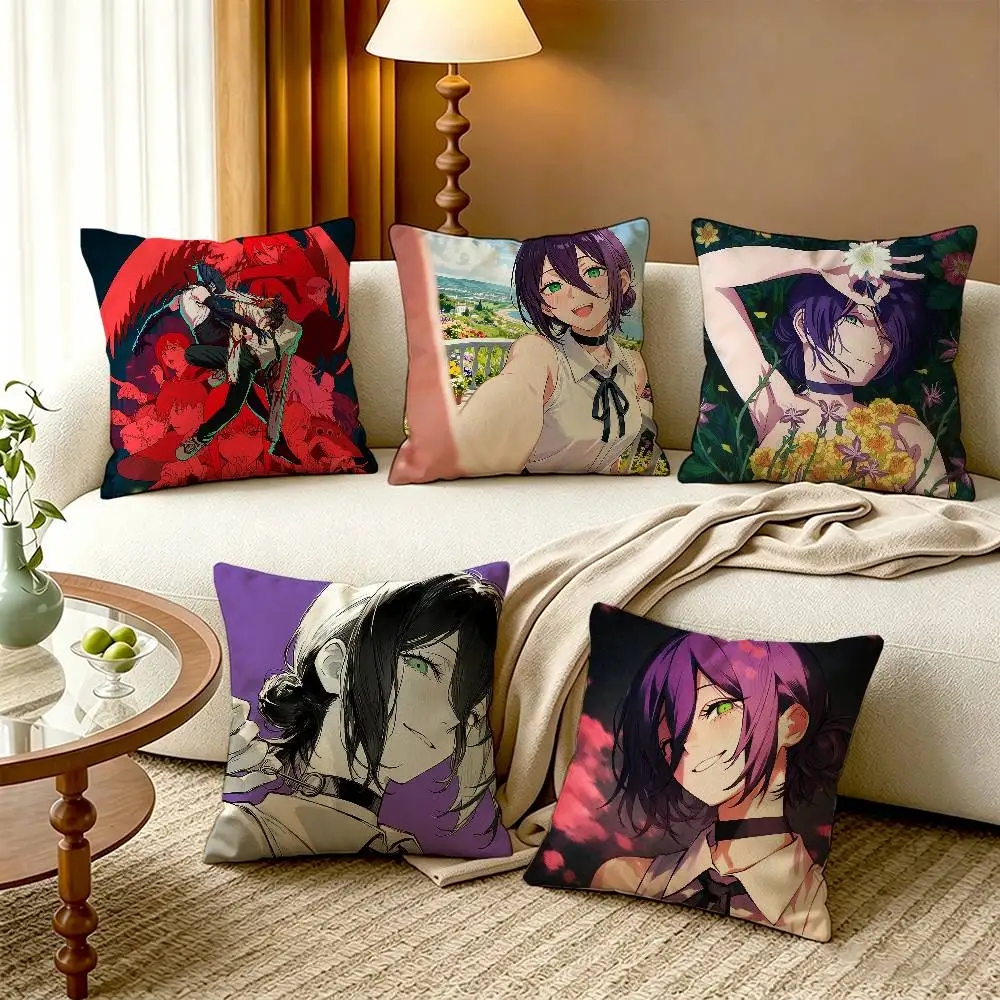 

C-Chainsaw Man The Movie r-Reze Arc Pillow Case for Sofa Living Room Home office Decor Protective Cover