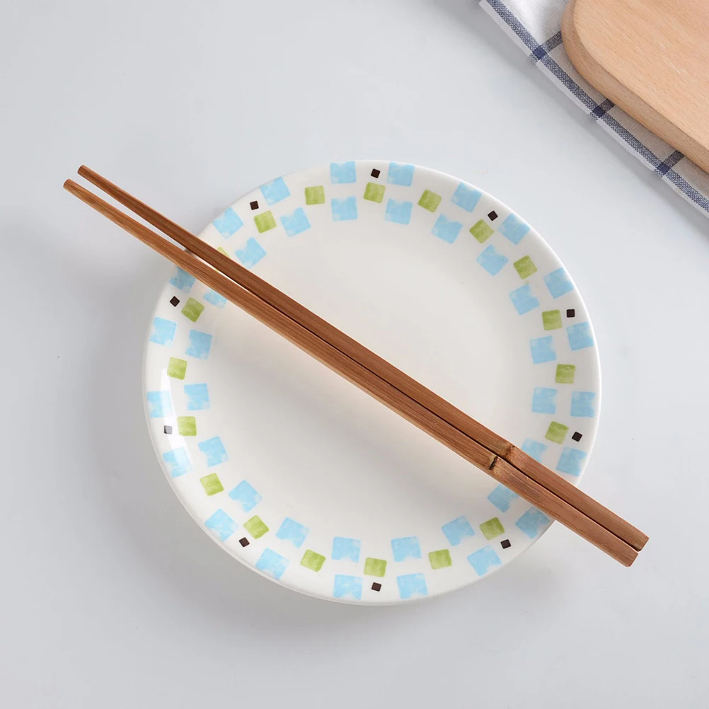 

4pcs Extra Long Bamboo Chopsticks Reusable Cooking Frying Japanese Wooden Kitchen Hot Pot Noodles Barbecue Storage