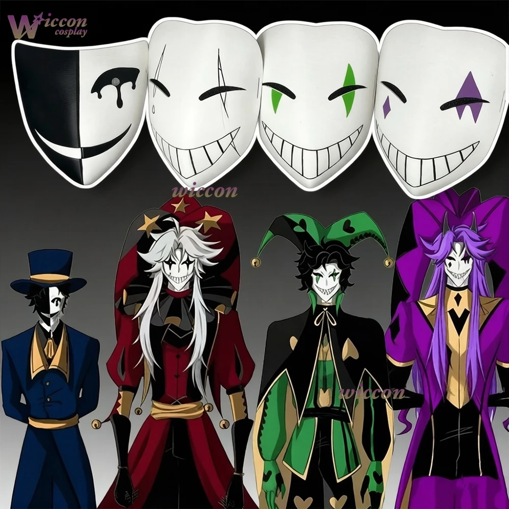 Máscara de cosplay artesanal de Art el Payaso de Terrifier, estilo Pierrot, Arlequín, Recogedor de Boletos, Doctor, Bufón, para maquillaje COS