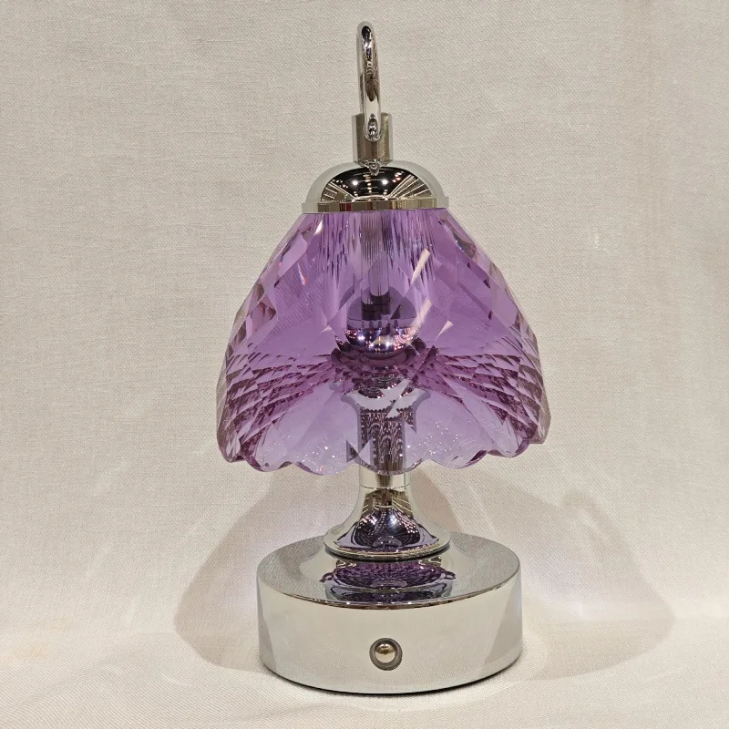 European light luxury crystal desk lamp bedroom bedside lamp charging night light ornament living room creative high-end niche view 3