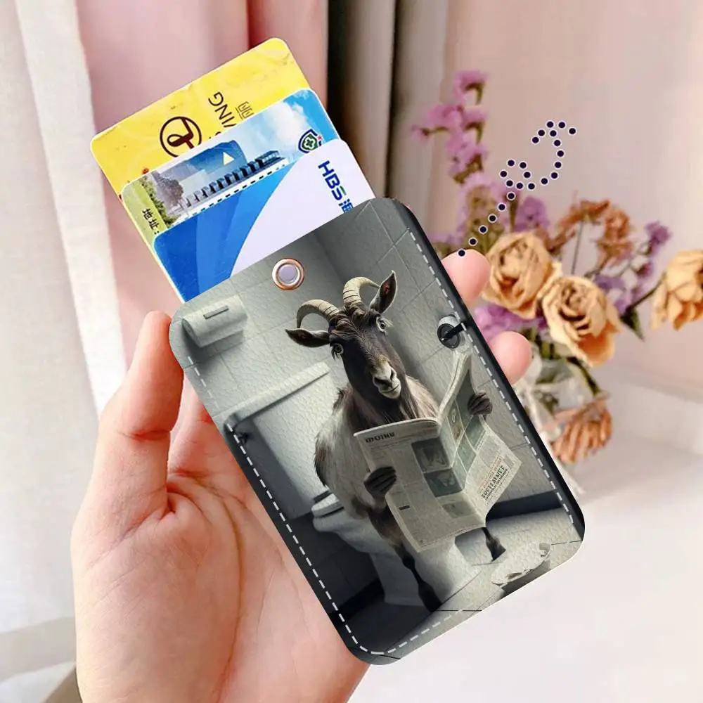 مرحاض الحيوانات الإبداعية 1 قطعة INS حامل بطاقة الحرم الجامعي للطلاب الكرتونية الإبداعية لبطاقة الوجبات، بطاقة الحافلة، بطاقة العمل، إلخ