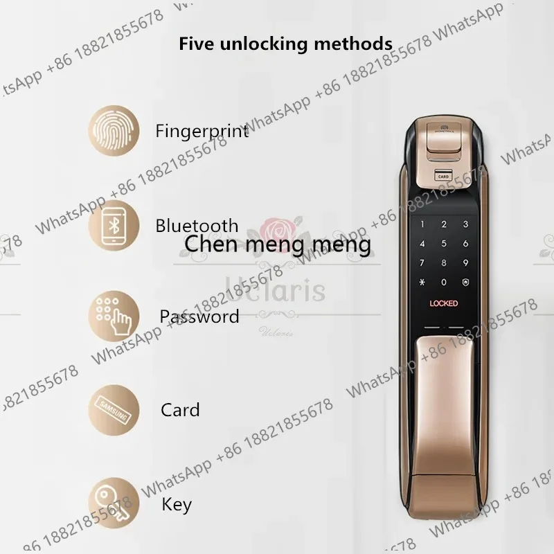 

Умный цифровой дверной замок с отпечатком пальца DP728, автоматическая ручка-защелка для дома, электронный кодовый замок с защитой от взлома