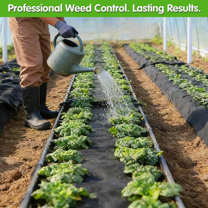 Easy-to-Install Non-woven Weed Barrier Fabric Breathable Ground Cover for Gardens Flower Beds Landscape Gardening Fabric