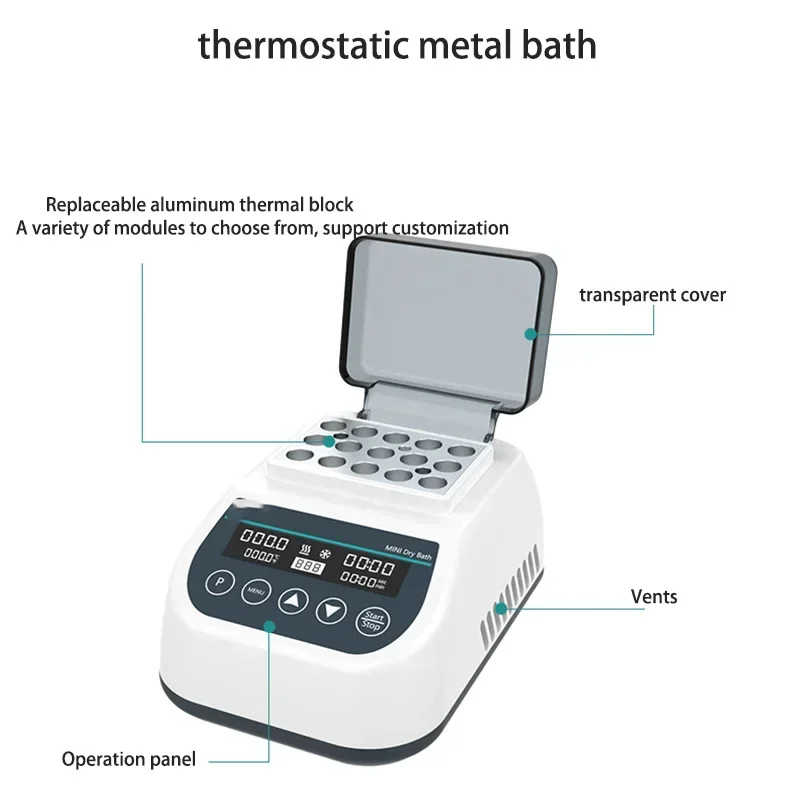 

New Small Mini Constant Temperature Metal Bath Heating And Cooling Laboratory Constant Temperature Mixer Shaker Dry Thermostat H