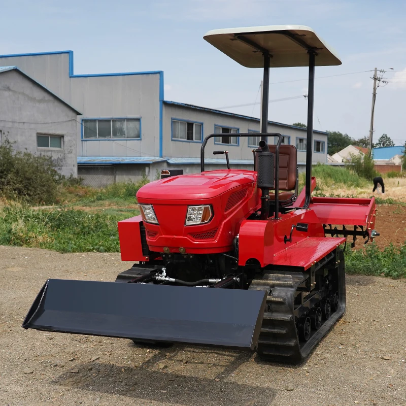 Manufacturer Agricultural Farming Micro Mini Crawler Tractor Cultivator Mini Farm Tiller Crawler Cultivator Tractors