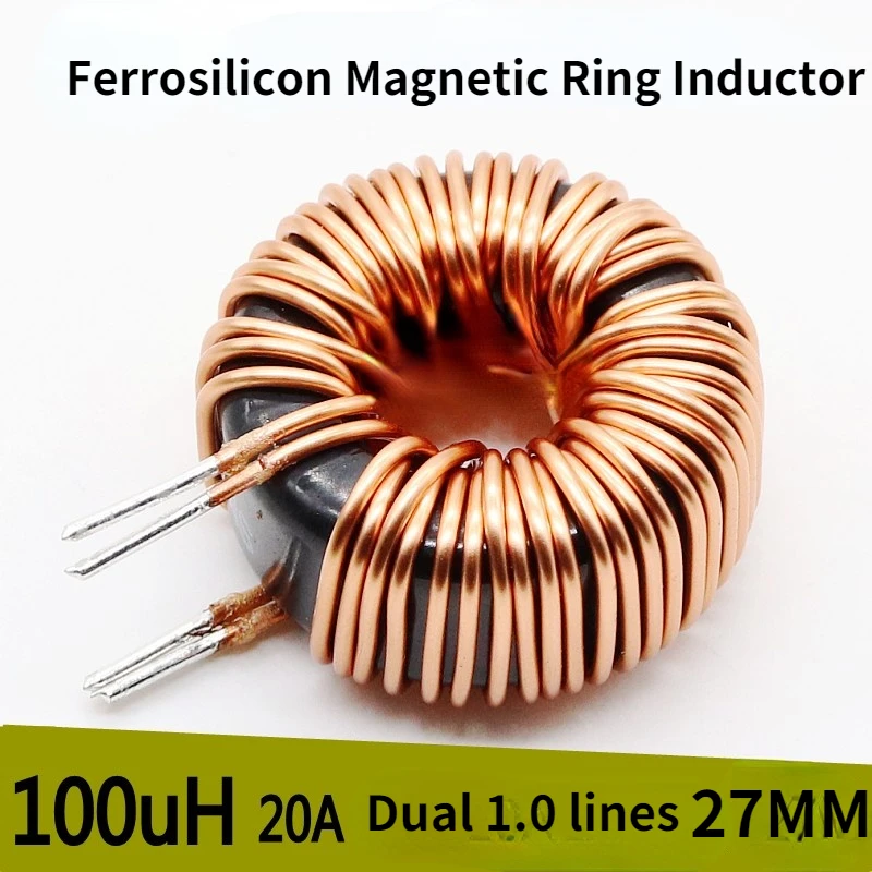 

2Pcs Sendust Magnetic Ring Inductor 100UH 20A Magnetic Ring Differential Mode High Current Energy Storage Choke Inductor 270