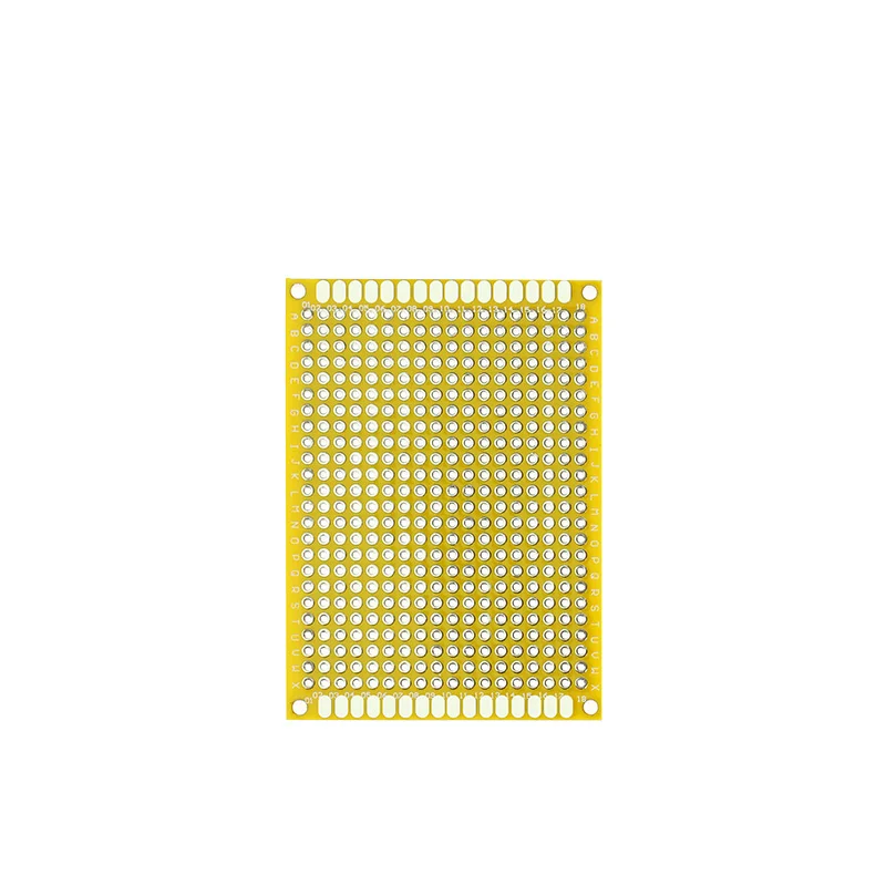 5PCS/LOT Printed Circuit Board 5*7cm PCB Breadboard Yellow 5x7cm soldering Board Double Side Prototype Board
