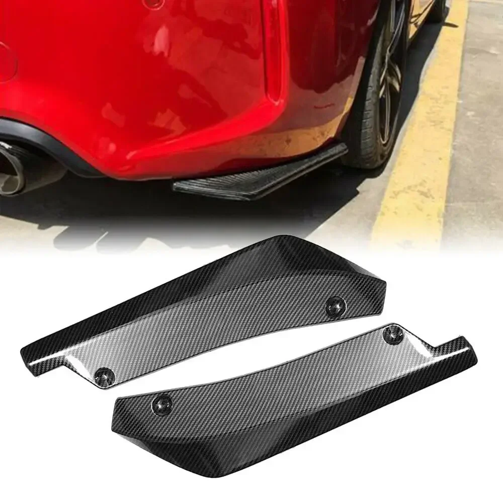 Carbon Fiber Winglets Side Skirt Extension Universal Car Front Rear Bumper Strip Lip Spoiler Diffuser Splitter Scratch Protector