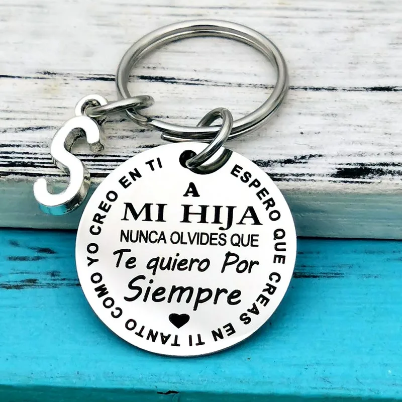 Spanish To My Son Daughter I Love You Inspirational Gift Keychain for Kids Best Gift Idea for Son Daughter Stocking Stuff Gifts