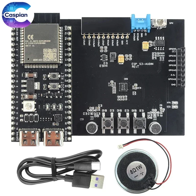 5Pcs ESP32-S3 AI Voice Dev Kit 192kHz Mic ES8388 N16R8 WiFi BT