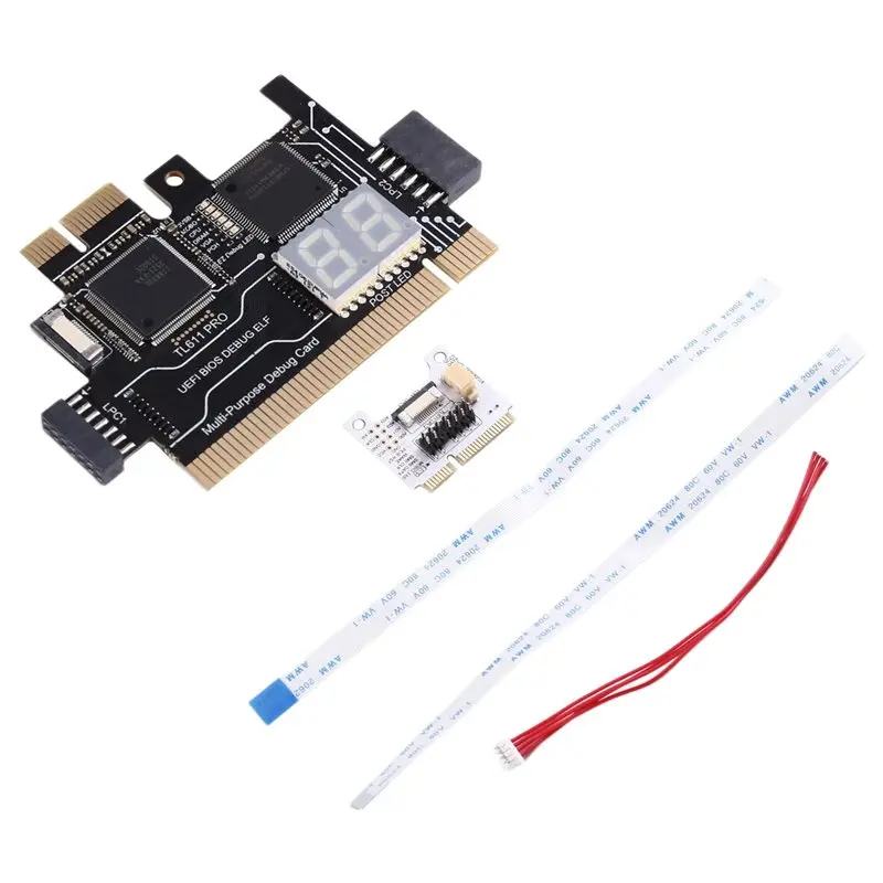 

Диагностическая карта PCI для настольных ПК TL611 Pro, адаптер EC-DEBUG TL611 для ноутбуков, плата PCIe