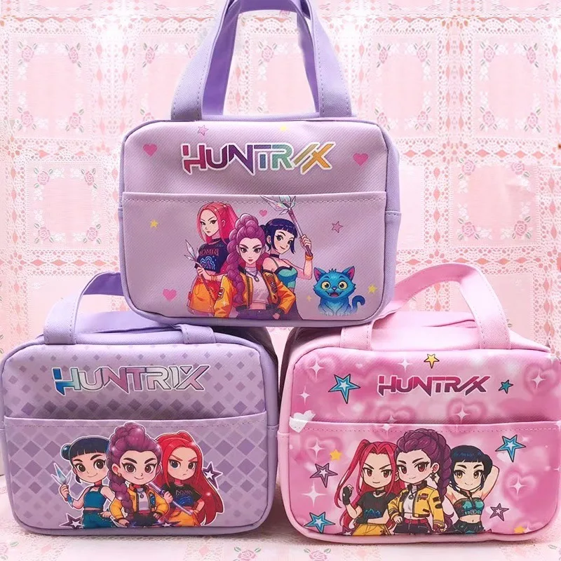 Lunchbox Anime Kpop Demon Hunters Niedliche PU-Aluminiumfolie Isoliertasche Tragbare Handtasche Lunchbox-Tasche Aufbewahrungstasche