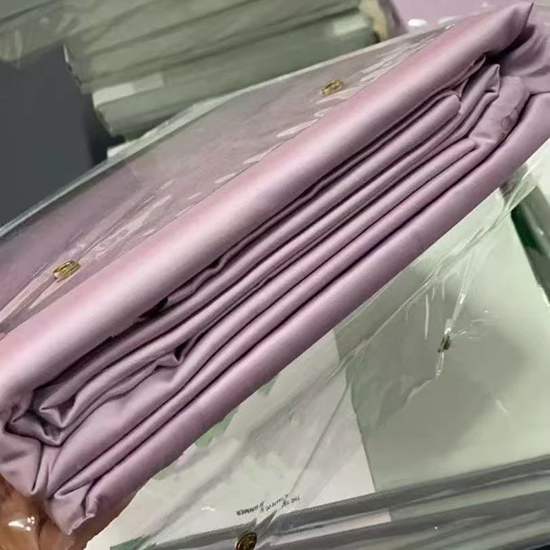 4pcs 100s100% Eucalyptus Lyocell Fibre Bedding Set Queen Size Solid Color Silky Duvet Cover Double Bed Flat Sheet Pillowcase