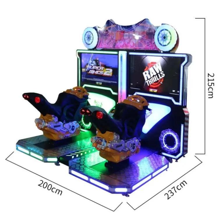 Source Factory Super Bike Racing Arcade Game Machine 2 Players Indoor Electric Motor Bike Coin Operated Excluding Freight