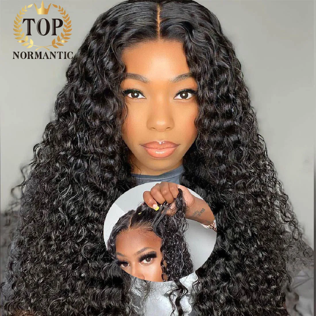 Topnormantic Glueless Wear and Go Wigs for Black Women Human Hair Glueless Ready to Wear Wigs No Glue Pre Cut Wig HD Transparent