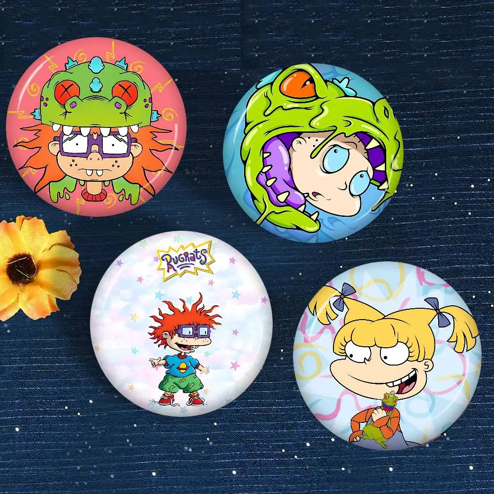 R-Rugrats Customizable Soft Button Pin For Women Creative Jewelry Funny Badge Cartoon Lover Hat