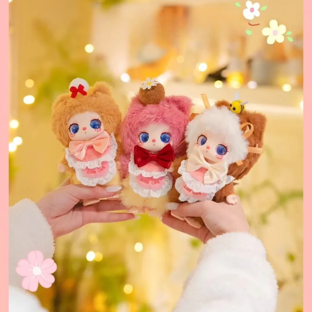 Echte Liila Chef Kitten Serie Blind Box Kawaii Plüsch Spielzeug Desktop Dekoration Ornamente Taschen Anhänger Geheimnisvolle Überraschung Geschenk