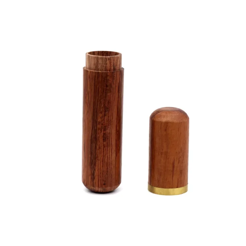 Portable Travel Cigar Tube Flower Pear Wood Mini Cigar Case Humidor Cigar Holder Pocket Lighter Smoking Accessories Men Gift