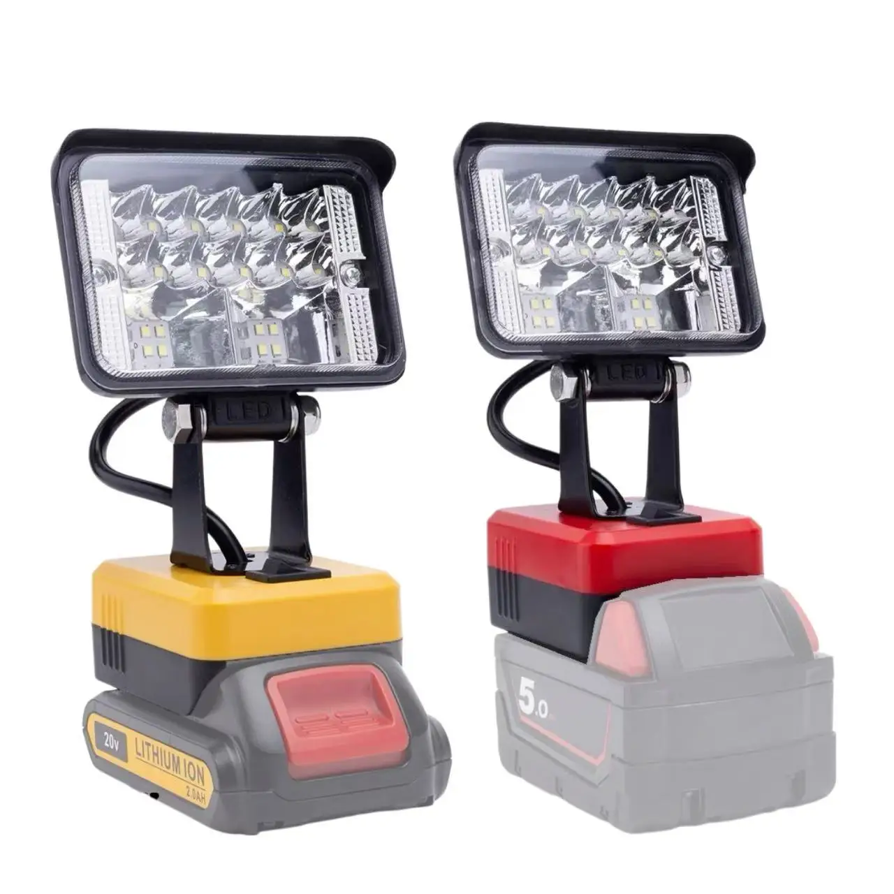 

Wireless LED Work Light For Milwaukee for DeWalt DCB206 18V Lithium Portable Outdoor Lamp Emergency Lights (No battery)