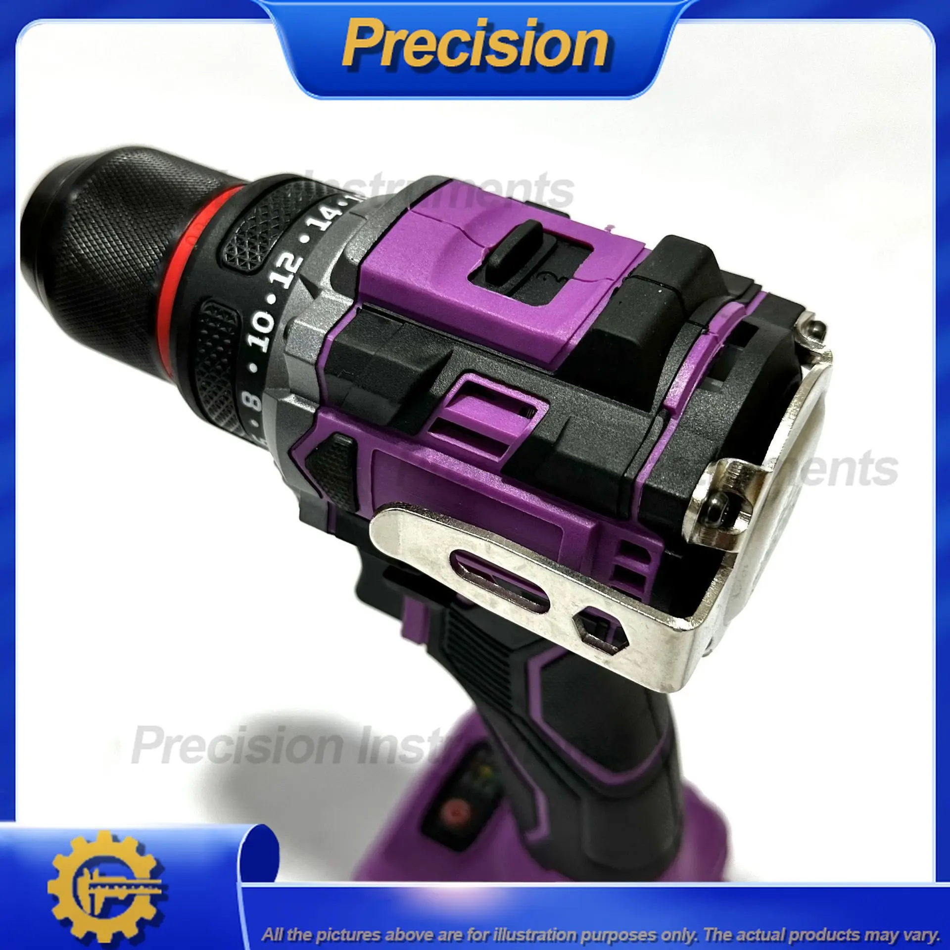 2026 Heavy Duty Cordless Hammer Drill with High Torque Lithium Battery Power Drill Multi Function Electric Drill Tool for Home