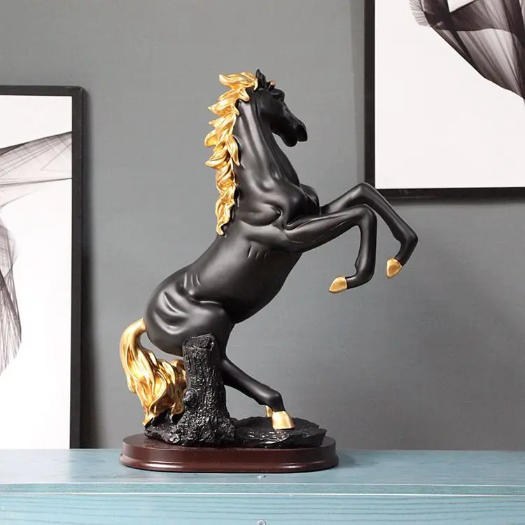 TOP ART Home store Company SHOP decorative stock market financial business bring wealth money GOOD LUCK Success horse Statue