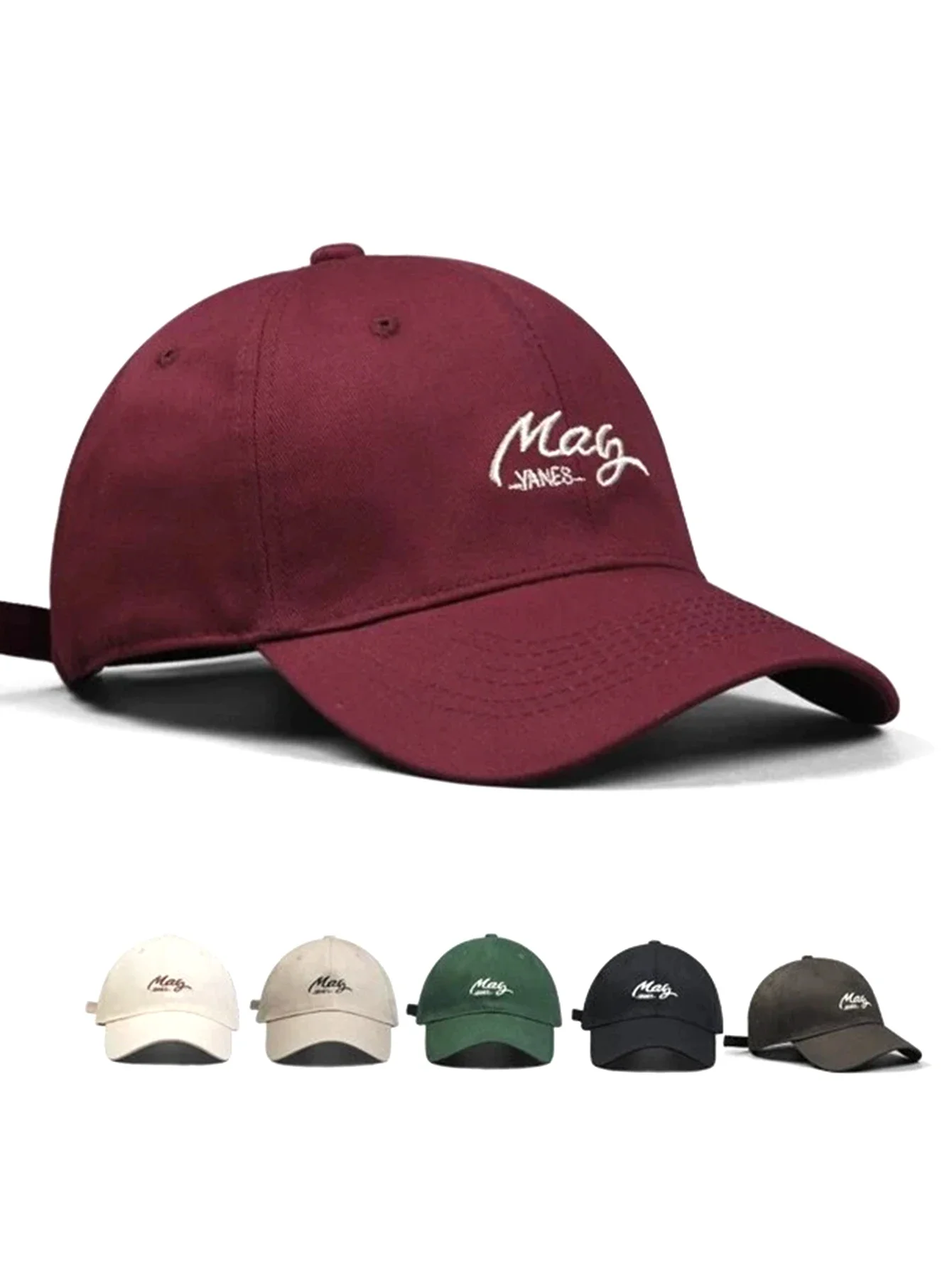 1 unisex all season fashionable pure cotton retro letter may baseball cap
