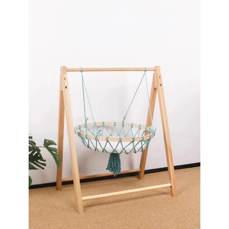 Cat swing hammock cradle wooden rocking bed leisurely strolling swing anti rollover hanging chair recliner pet