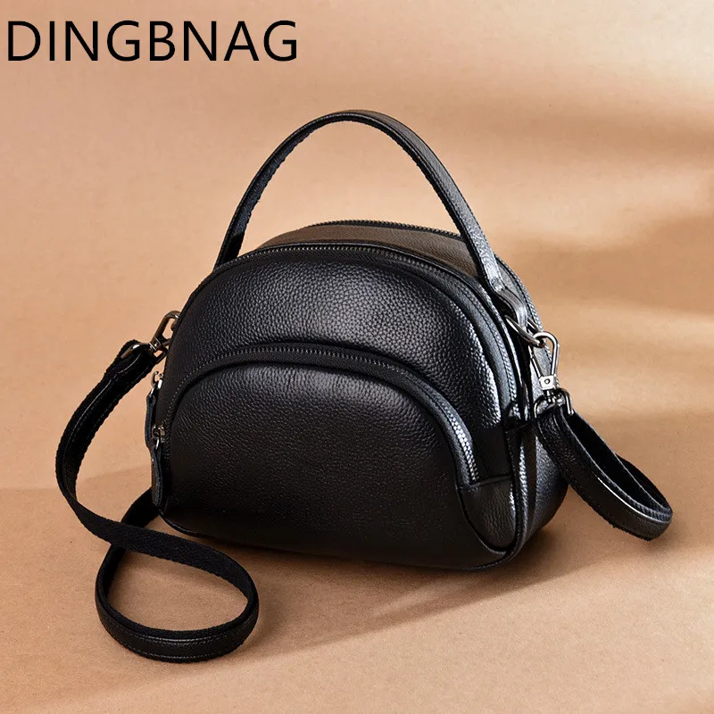 Designer Bags Famous Brand Women Bags 2023 leather fashion  messenger portable small round bag cowhide shoulder bag Monedero