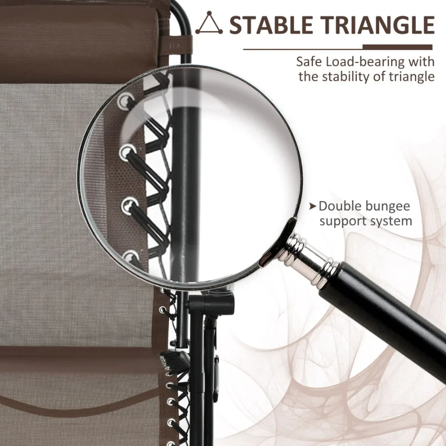 Zero Gravity Oasis: Brauner Outdoor-Wippe mit Resttablett-Telefonhalter