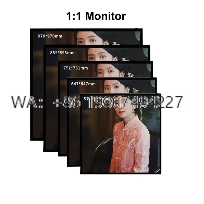 19.2 26 29.6 33.2 39.4 44.5 52.3 Inch Square Digital LCD Advertising Wall Mounted Industrial PC Display Screen