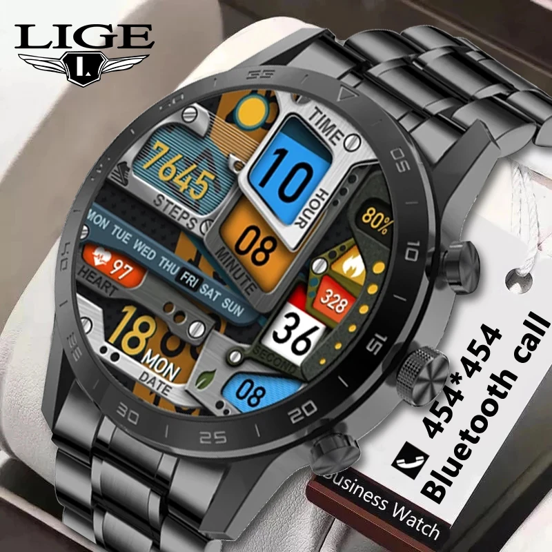 454*454 HD 1.39 Inch Màn Hình Hiển Thị Đồng Hồ Thông Minh Nam Cuộc Gọi Bluetooth Dây IP68 Chống Nước Vòng Tay Thông Minh Nghe Nhạc Đồng Hồ Thông Minh Smartwatch dành Cho Nam