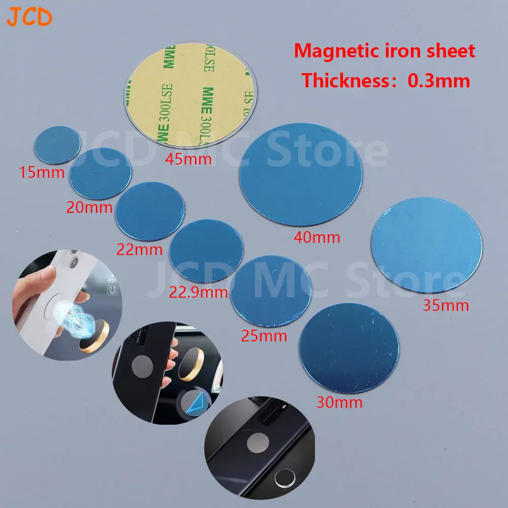 

10Pcs Metal Plate Disk Iron Sheet Magnet Mobile Phone Holder For Magnetic Car Phone Stand Holde 15/20/22/22.9/25/30/35/40/45mm