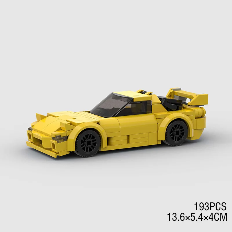 Moc Bausteine RX-7 Stadt Auto Fahrzeug Geschwindigkeit Champion Racer Ziegel Rennmodell weltberühmten Supersport wagen Set Kinder Spielzeug Geschenk Jungen