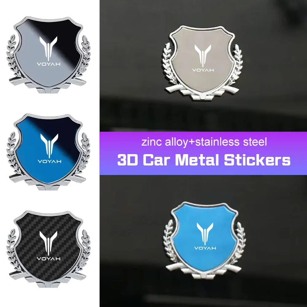 3D Metal Car Side Body Trunk Stickers Emblem Badge Decal Accessories For VOYAH Dream 2022-2024