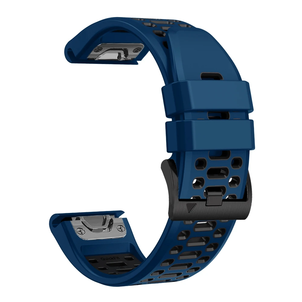 QuickFit 22 mm 26 mm atmungsaktives Sport-Silikonarmband für Garmin Fenix 7X 7 Pro 6X 6 5 5X Plus/Epix 2 47 mm 51 mm Armband-Uhrenarmbänder
