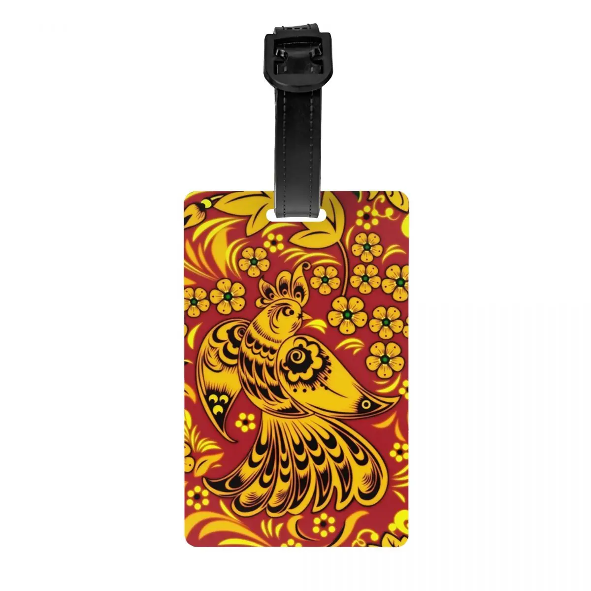 

Изготовленные на заказ багажные бирки Хохлома в русском народном искусстве для чемоданов, конфиденциальность, имя, удостоверение личности