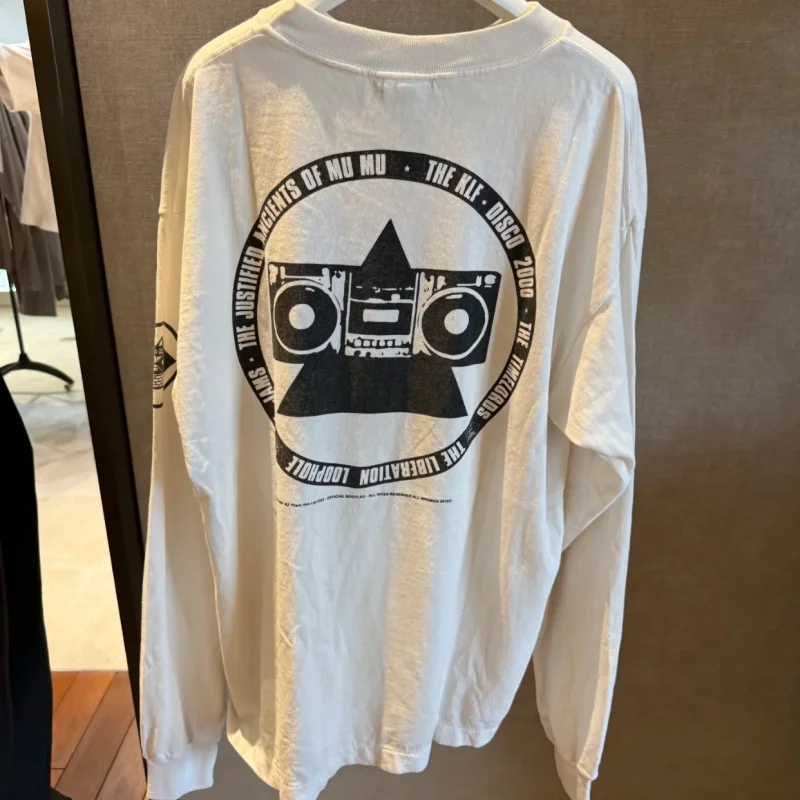 

Unisex Saint Sweatshirts Cartoon Print Letter Logo Exhibition Limited Edition Long Sleeve Tshirt Retro Streetwear Men Women Tops