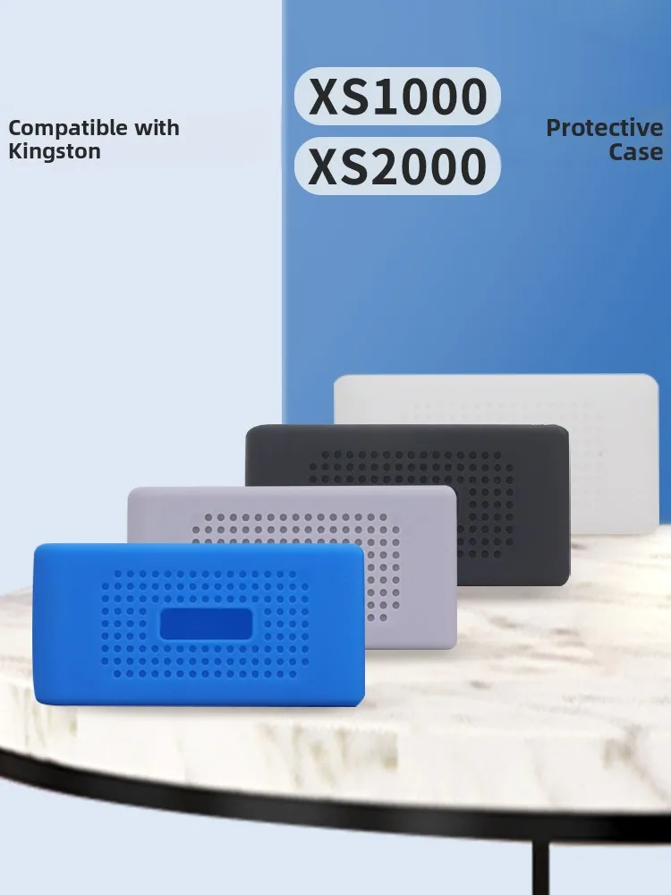

Portable KingStable XS000 XS2000 Mobile State Drive Protective Case oproof Silicone Anti-fall Storage Bag Handbag