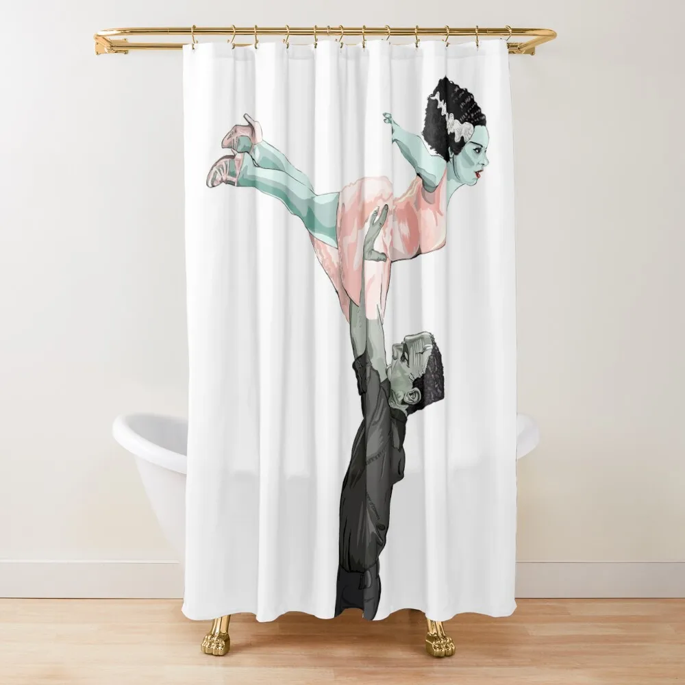 

Dirty Frankenstein Dancing Shower Curtain Waterproof Fabric Shower Window Anime Bathroom Curtain