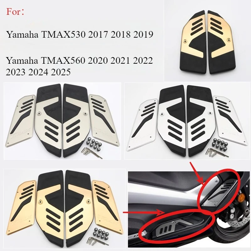 

Модификация мотоцикла, передние и задние подушечки для ног, противоскользящие подушечки, подходящие для Yamaha TMAX 530 T-MAX 560 2017 2018 2019 2020-2025