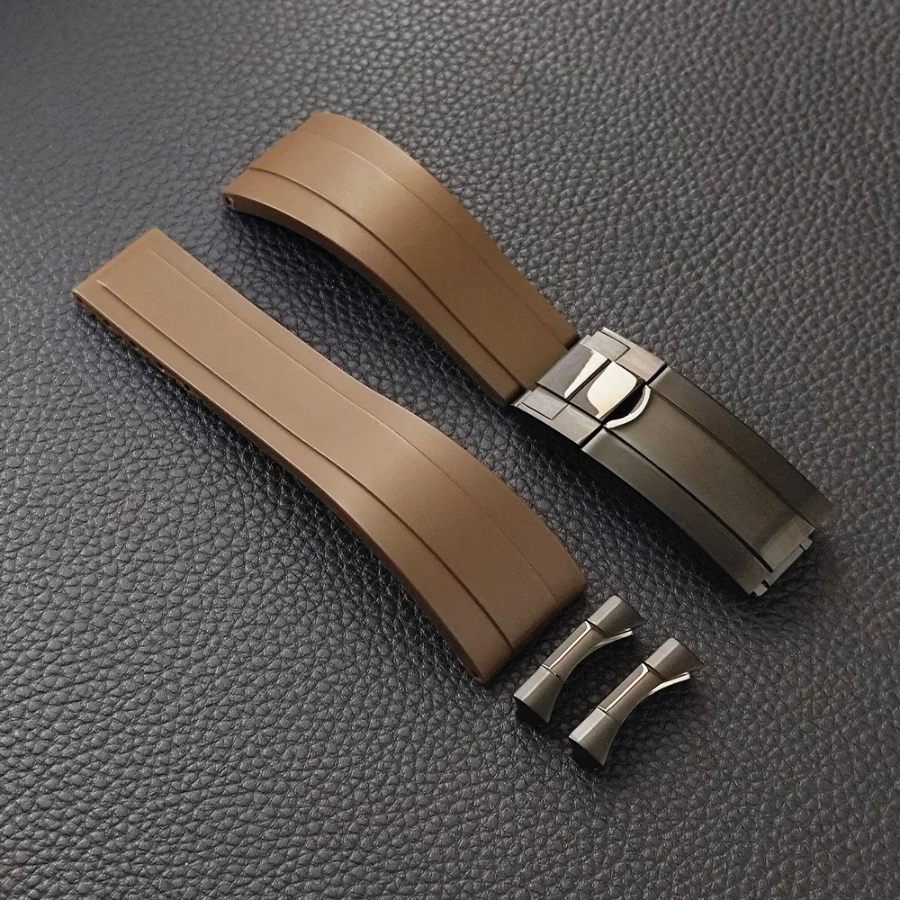 Uhrenarmband passend für 20mm breites VK63-Gehäuse, Uhrenzubehör, 20mm Gummiarmband mit gebogenen Uhrenarmbandenden, Teile für mechanische Uhren – Detail 9