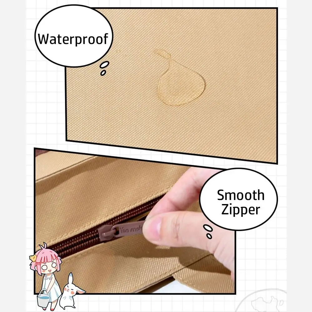 Multifunctionele Tote Schooltas met grote capaciteit Capybara Canvas A4 Bestandstas Vijflaagse Tutorial Tas jongens meisjes