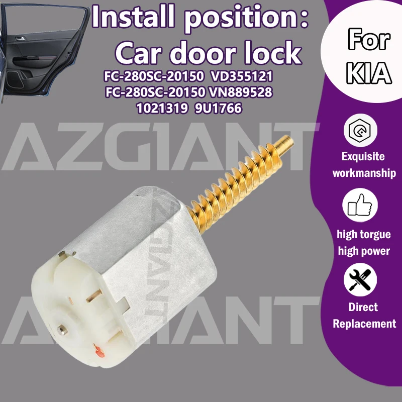 

1021319 9U1766 Car Door lock system with adjust 12V motor For Kia Carens 1.7 MK5 IV/Optima/K4 Cachet/K5/K7/K900 V8 accessories