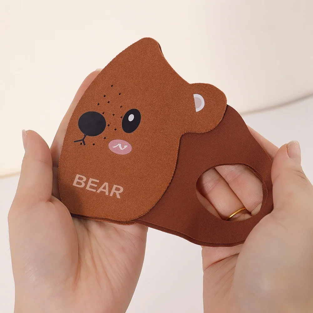 

Милая детская 3D маска с героями мультфильмов, ветрозащитная дышащая детская маска, зимняя теплая мягкая маска для лица с принтом