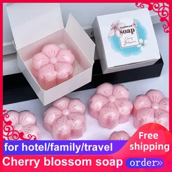 40g(1.41o.z) Cherry Blossom Aroma Soap Independent Box Personal Cleaning Appliance Care Foam Soap Hotel Family Travel Gift Pres