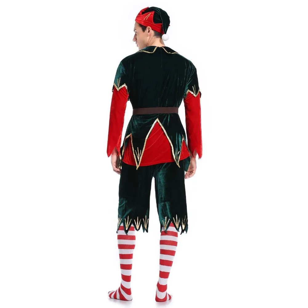 Kerstman Cosplay Kostuum Volledige Sets Groen Rood Uniform Pakken Voor Vrouwen Mannen Meisje Kinderen Kerst Carnaval Feest Kleding Roleplay