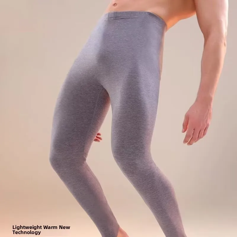 Thickened German Velvet Men's Underwear Warm Bottoming Pants Autumn Winter Thermal Pants High Elasticity Straight Leg Fit Style