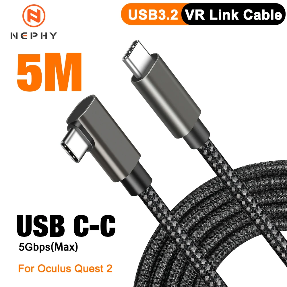 5m VR Link Cable for Oculus Quest 3 2 Pico 4 PS5 Steam USB 3.2 Type C Charging Data Cord For iPhone 15 Pro Max Samsung Xiaomi