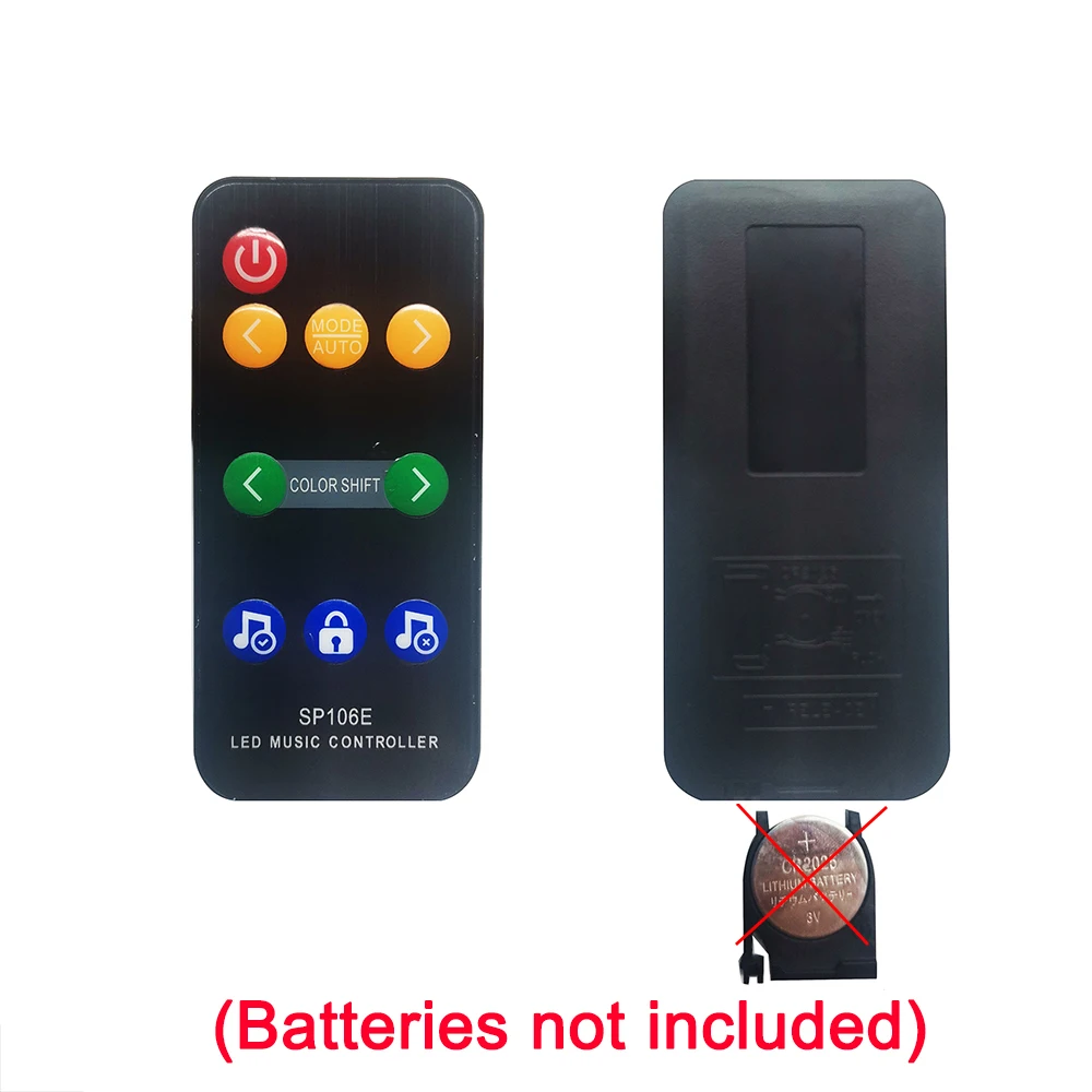 DC5-12V sp106e 9 teclas de música led controlador sem fio rf remoto para o indivíduo endereçável ws2812b sk6812 5050 rgb pixels tira